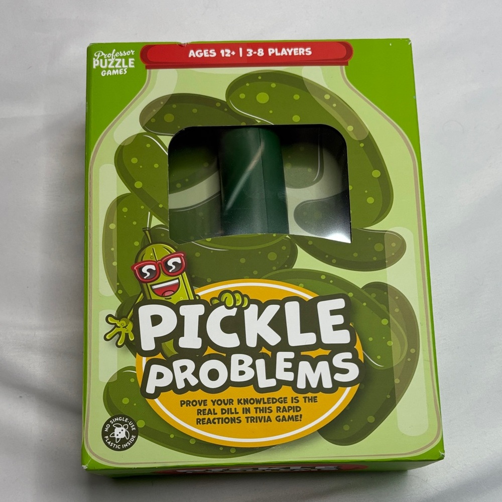 Professor Puzzle Games Pickle Problems Board Game — Green
